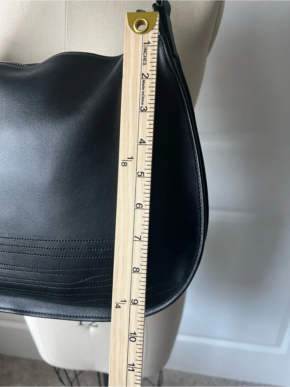 All Saints Black Leather Shoulder Bag